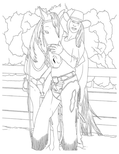 cowgirl coloring pages|22 Cowgirl Coloring Pages (Free Printable PDFs)